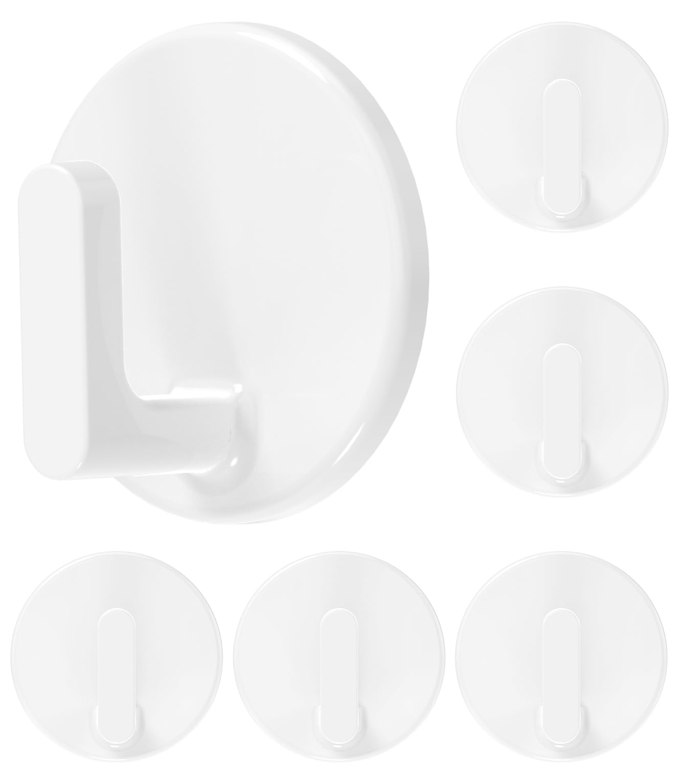 White Adhesive Hooks