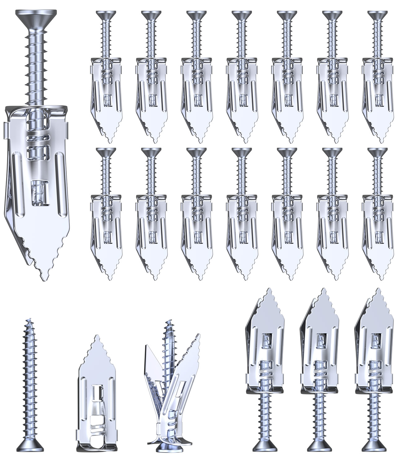 Plasterboard Fixings – Blue White Zinc