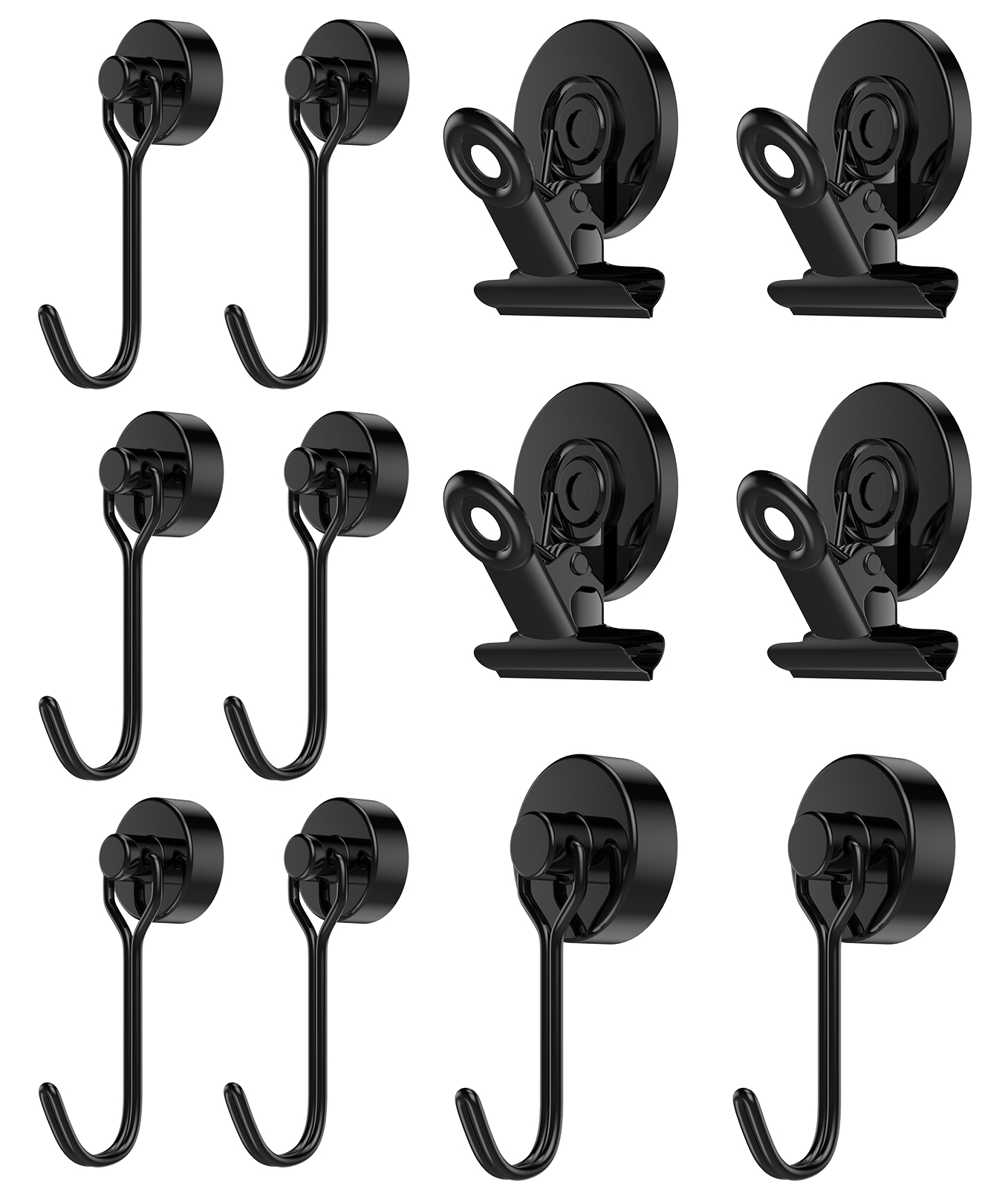 Magnetic Hooks & Clips Set